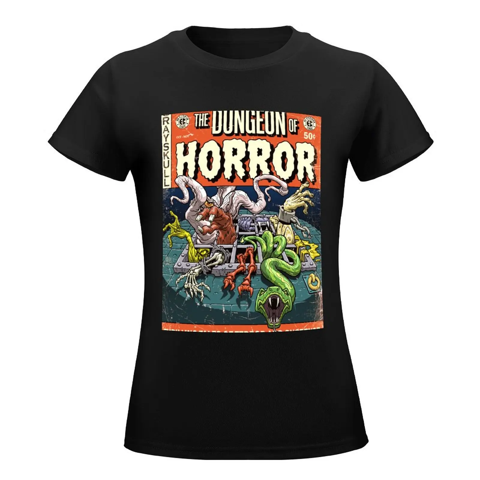 THE DUNGEON OF HORROR T-Shirt summer clothes cute tops plus size tops t shirt Women