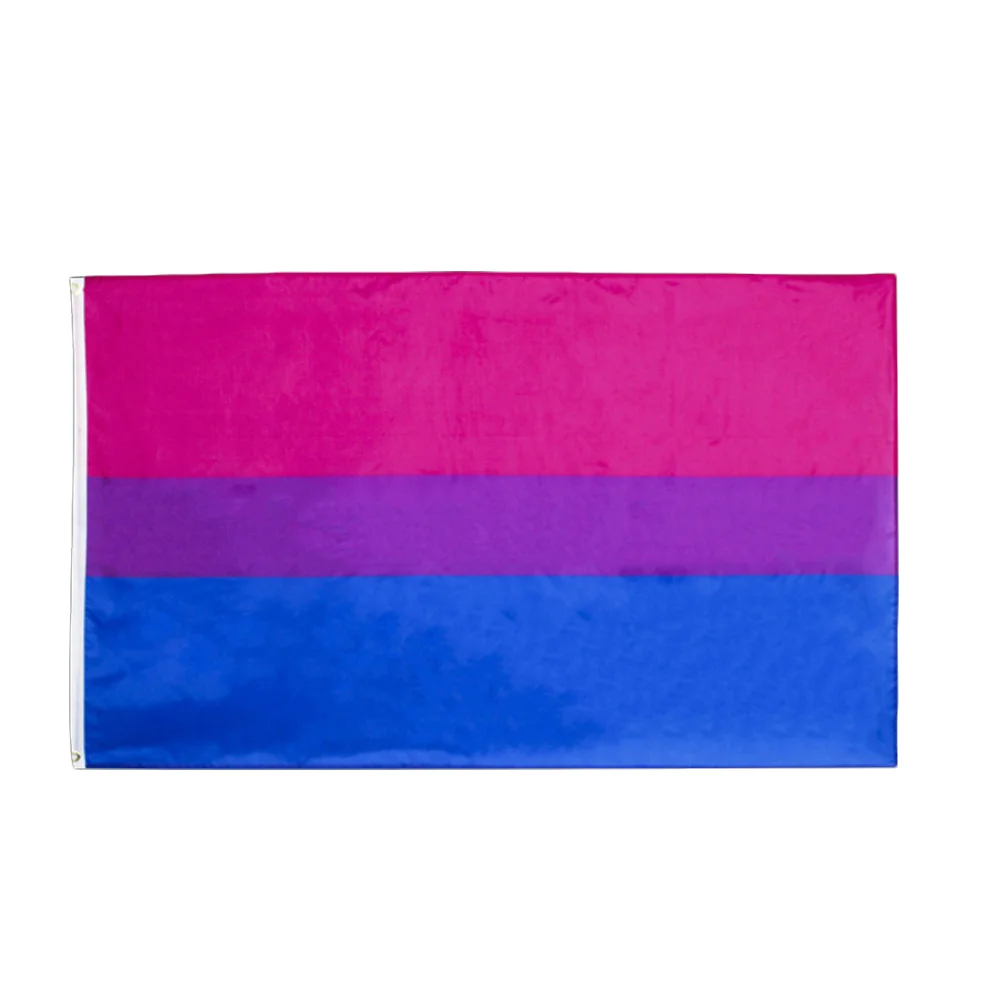 

1Pcs Bisexual Large Durable Polyester Pride Banner Beautiful Colors Brass Grommets Indoor Outdoor
