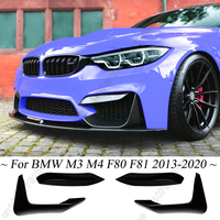 Car Front Bumper Fog Lamp Grill Trim Air Blade Splitter Side Spoiler BodyKits For BMW 3 4 Series M3 M4 F80 F81 F82 F83 2013-2020