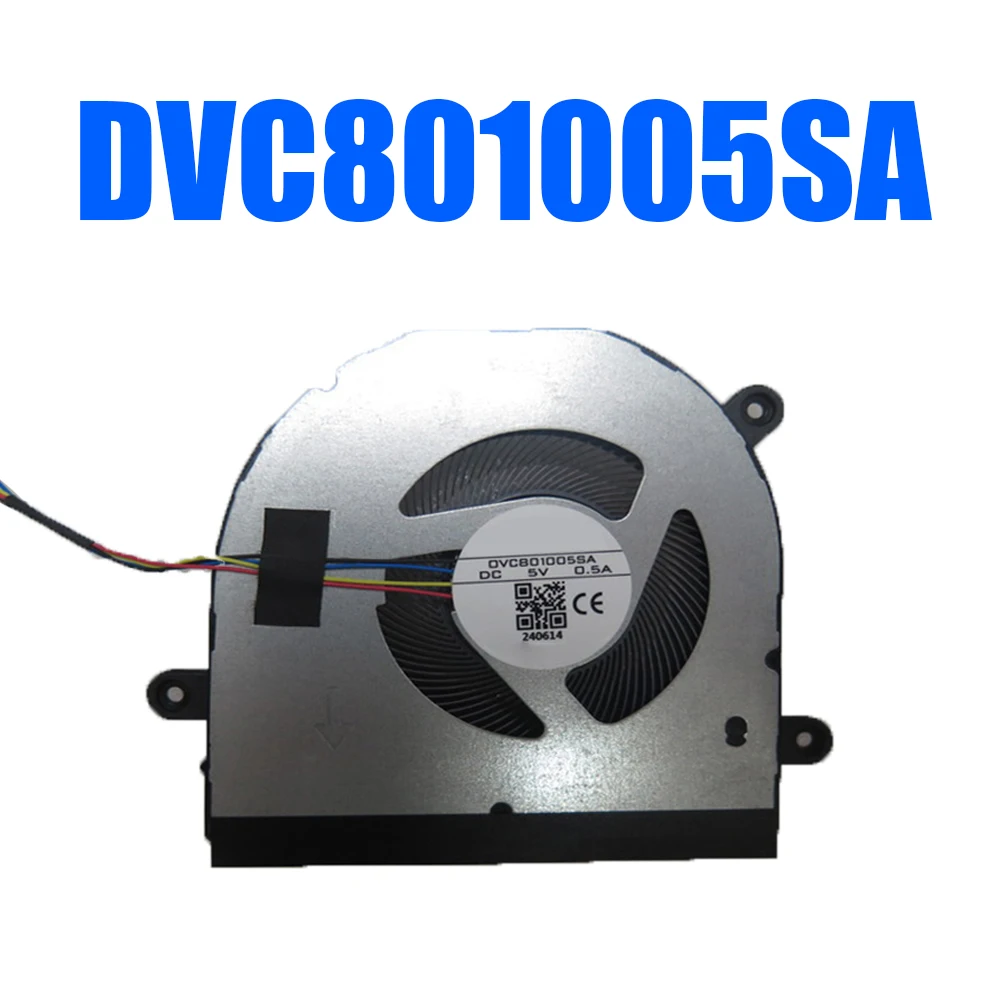 

For DVC801005SA DC5V 0.5A 4 PIN (Black-Red-Yellow-Blue) 4 Lines Mini PC Fan New