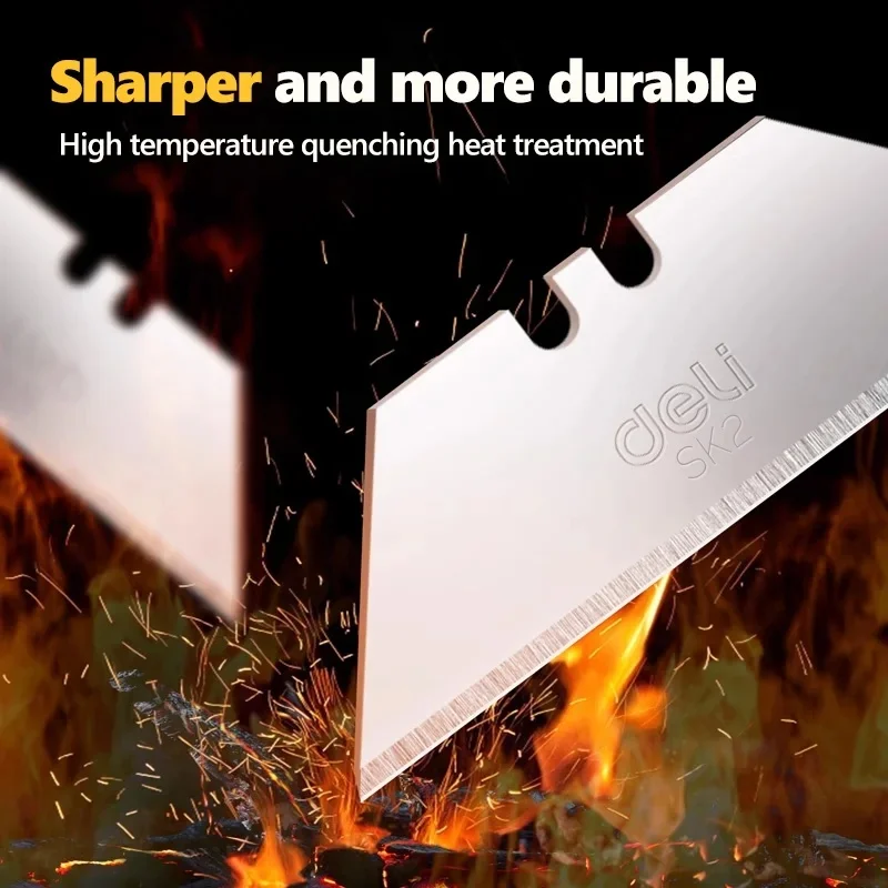 ديلي 10/30/50 قطعة شفرات سكّين متعدّد الاستخدامات SK2 T-شكل شفرات حادة مع علبة بلاستيكية قياسية لاستبدال سكّين متعدّد الاستخدامات