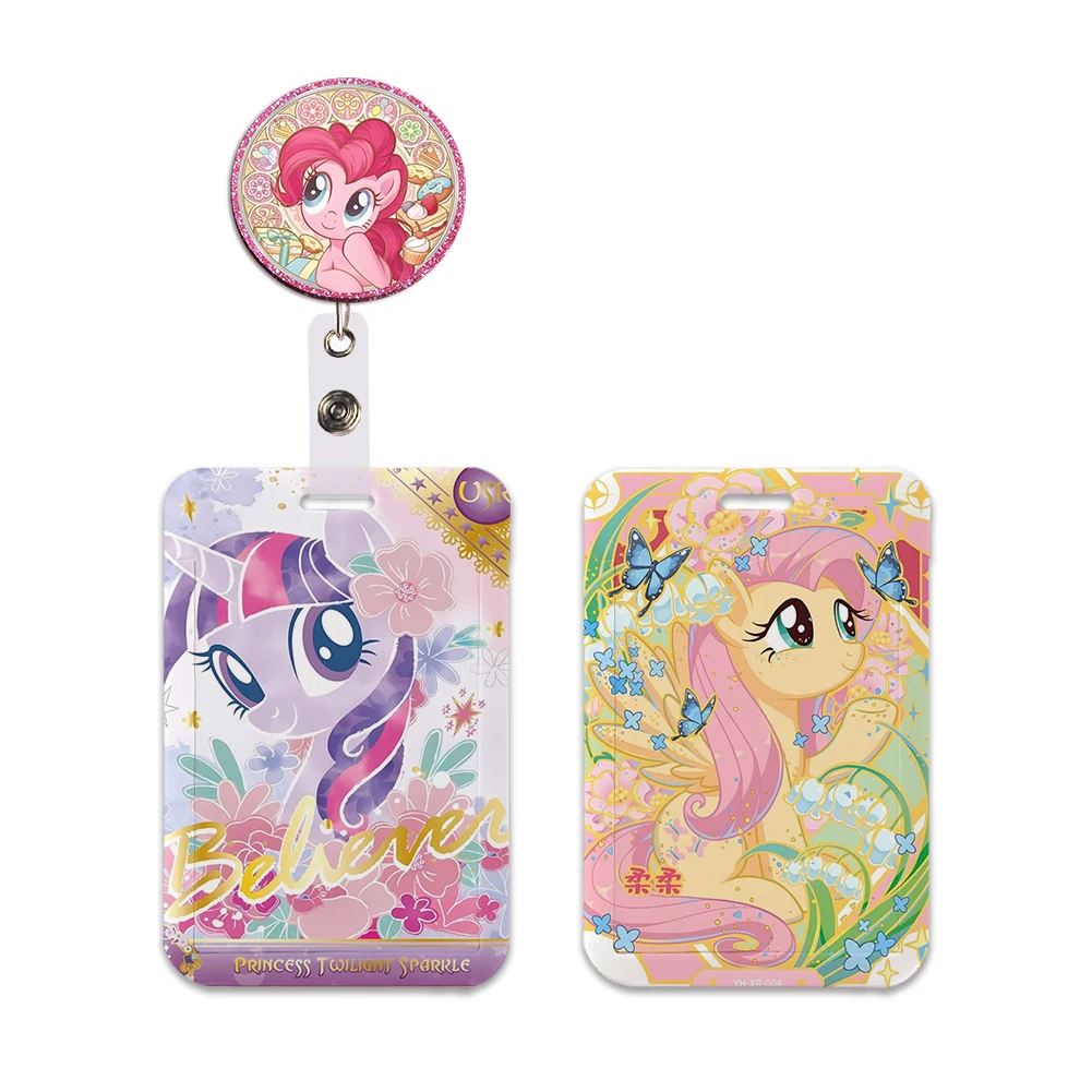 Picture 4: Cartoon Little Pony ID Badge Holder Neck Strap Pendant Door Card Holders Lanyards Girls Lanyard Student Kids Credential Holder