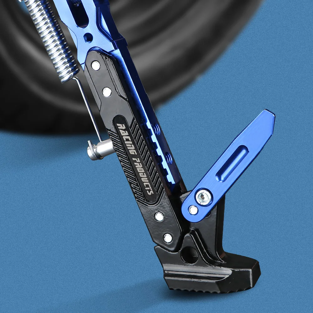 Motorcycle CNC Adjustable Kickstand Foot Side Stand for Electric Motorbike Kick Stand Parking Bracket Motorcycle Accessories