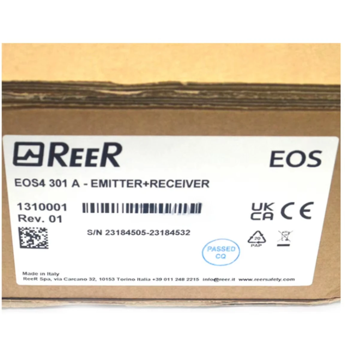

100% New and Original Italy REER EOS4 301A Safety Relay Curtain