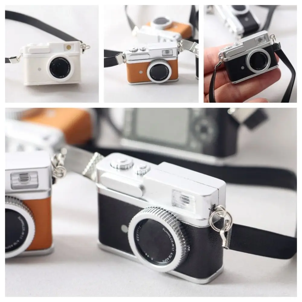 Pretend Play OB11 Doll Accessories Photographic Prop Doll House Accessories Simulation Camera Witn Flash Lamp Cute