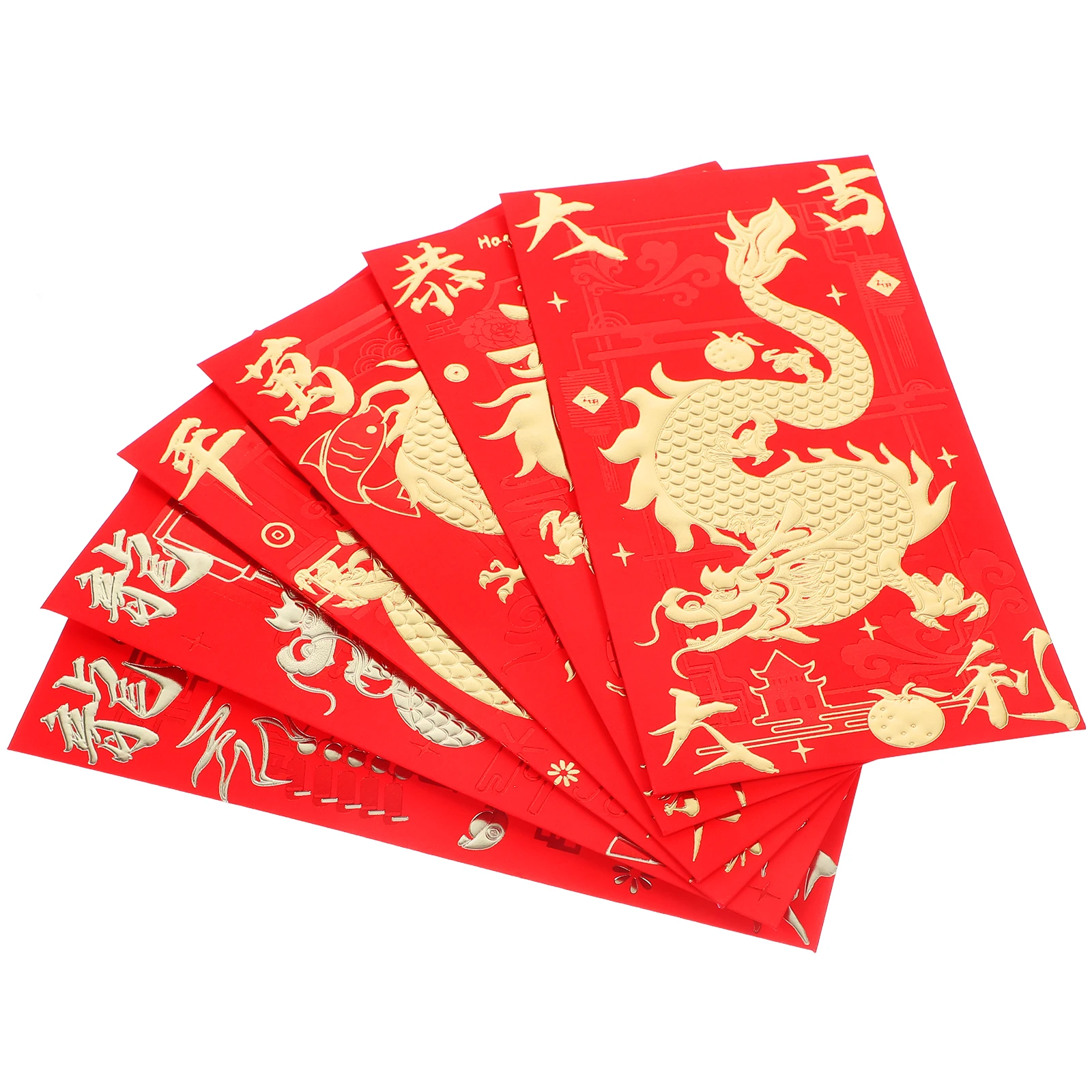 

30 Pcs Envelope Bag Chinese New Year Money Pocket Envelopes Wedding Packets for Dragon Pattern Spring Festival
