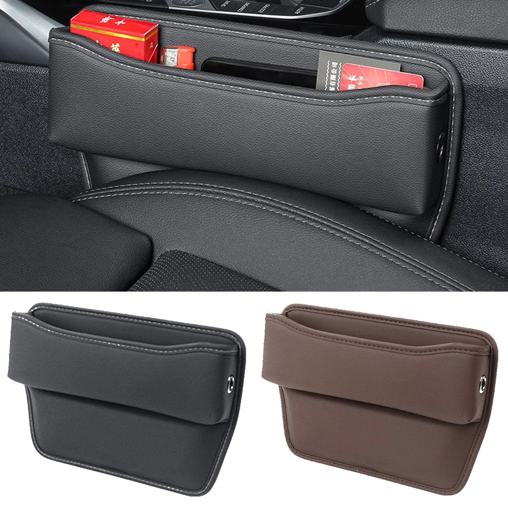 Car Front Seat Crevice Storage Box Bag Built-in Cover Case For Audi A6 A7 C8 2019 2020 2021 2022 2023 2024 Avant Allroad Quattro 