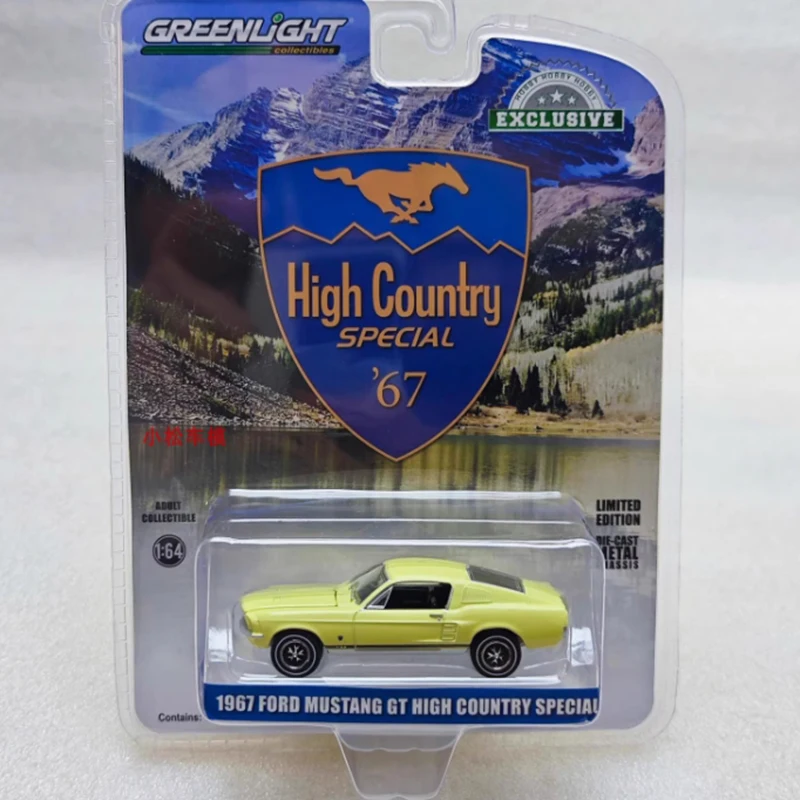 Grünes Licht 1:64 Maßstab 1967 Ford Mustang GT High Country Spezial legierung Auto Modell statische Dekoration Sammlerstücke Geschenk Spielzeug