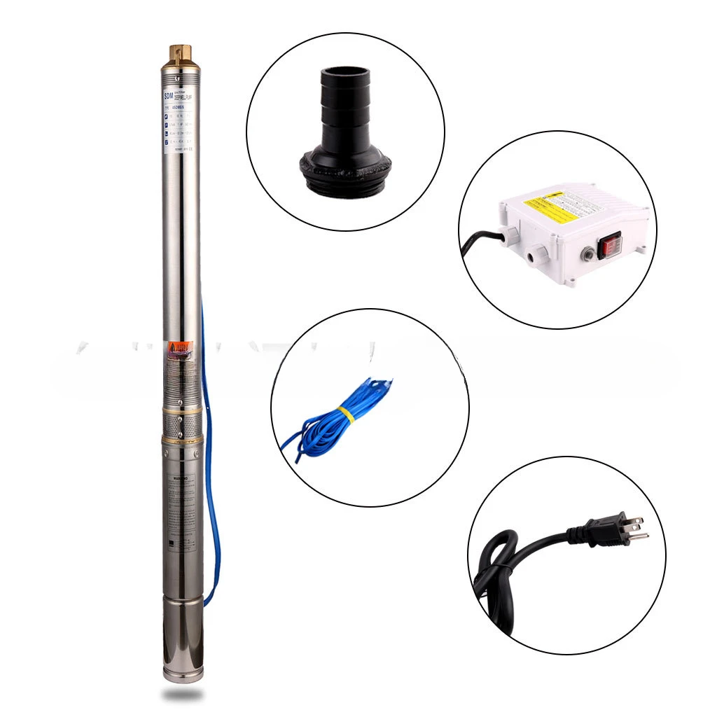 

Cross-Border Stainless Steel Submersible Pump 1.0HP American Standard 110V Fire Protection Pump 3 "Impeller Deep Well Pump