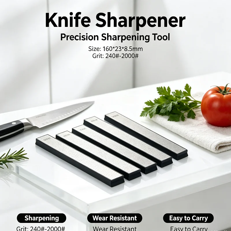 Kitchen Knife Sharpening Tool 240-2000# Diamond Stone Starry Surface Whetstone Bar for Scissors and Razor Polishing