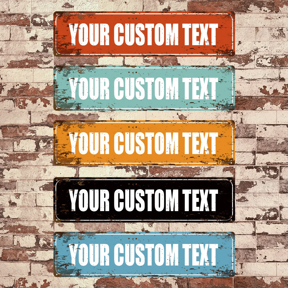 1pc Personalized Custom Metal Street Sign Custom Your Text Sign For Back To School/Easter/Graduation, English Text, Daily Office