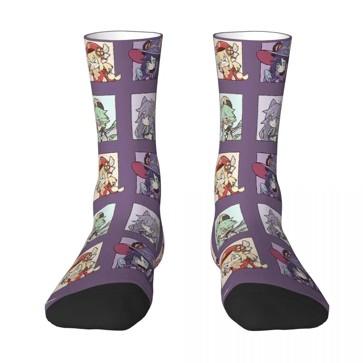 Genshin Impact Chibi Assemble VOL 2.0 Unisex Winter Socks Outdoor Happy Socks Street Style Crazy Sock