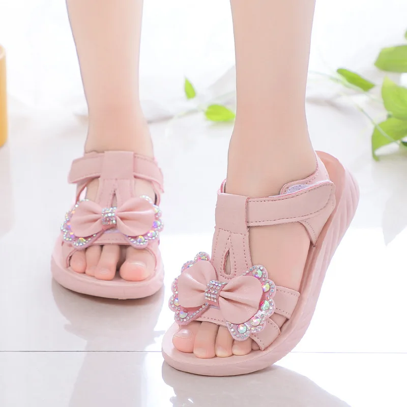 

Sandalias/детская обувь, сандалии для девочек, новые летние детские сандалии принцессы, обувь на мягкой подошве для девочек, детская обувь с бантом для девочек босоножки