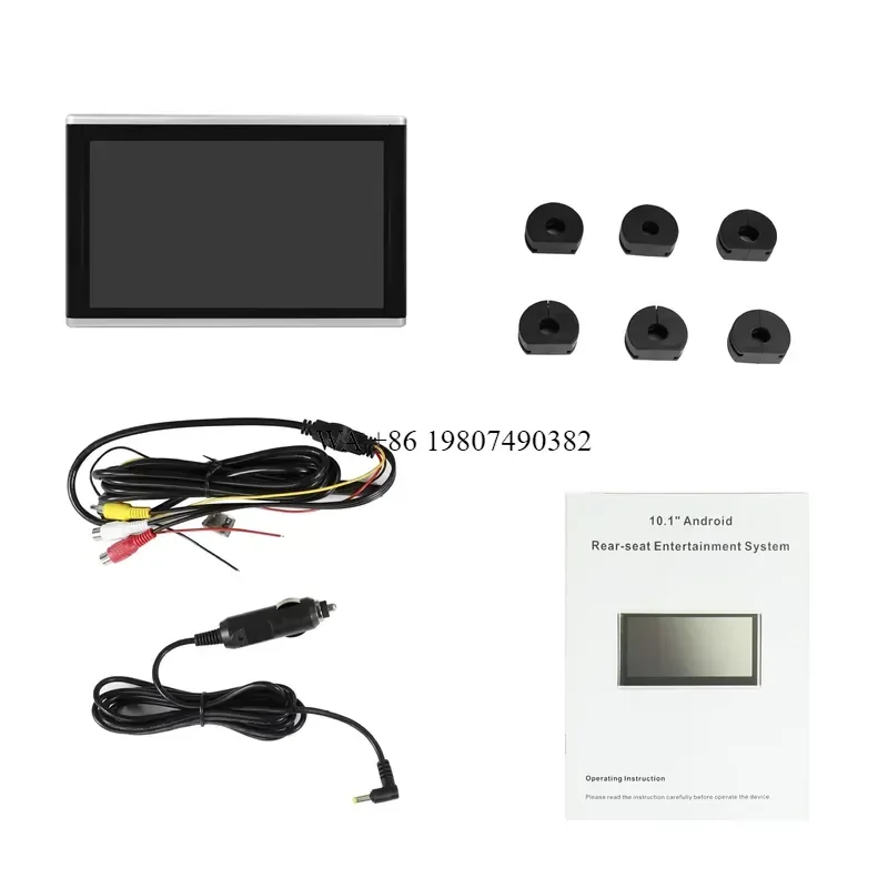 wmwmnu 10.1 Inch IPS Android 15 Headrest Tablet Touch Screen for Car Rear Seat Display Airplay APK Video Player