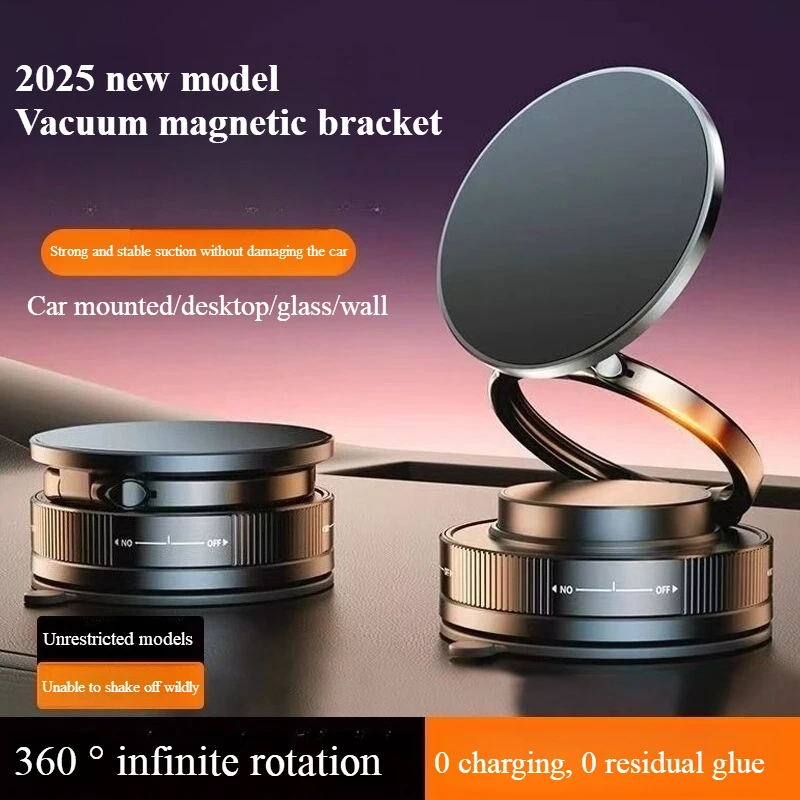 2025 New Super Strong Magnetic Mobile Phone Holder 360 Degree Rotation Vacuum Suction Cup Phone Holder Universal Use for Phone