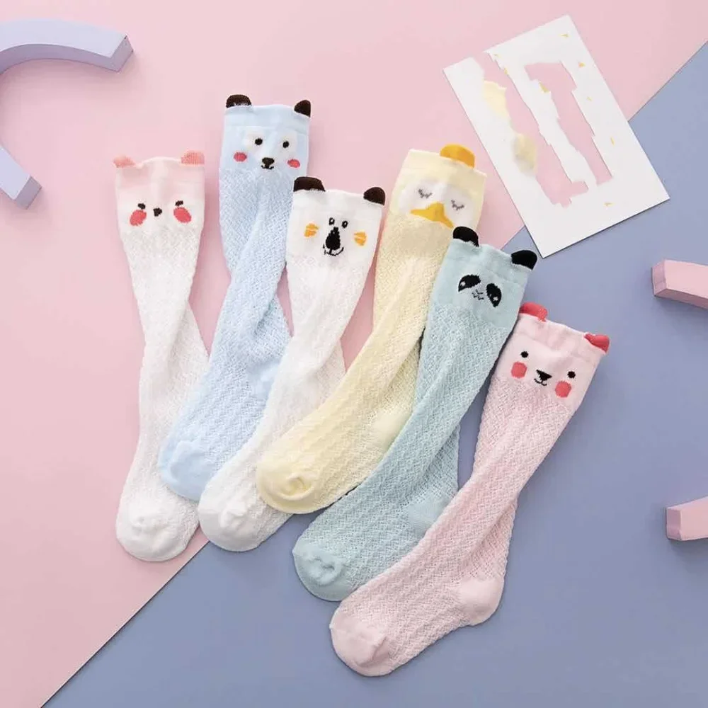 

Cute Cotton Summer Socks Ventilate Skin Friendly Mosquito Proof Socks Baby Long Socks