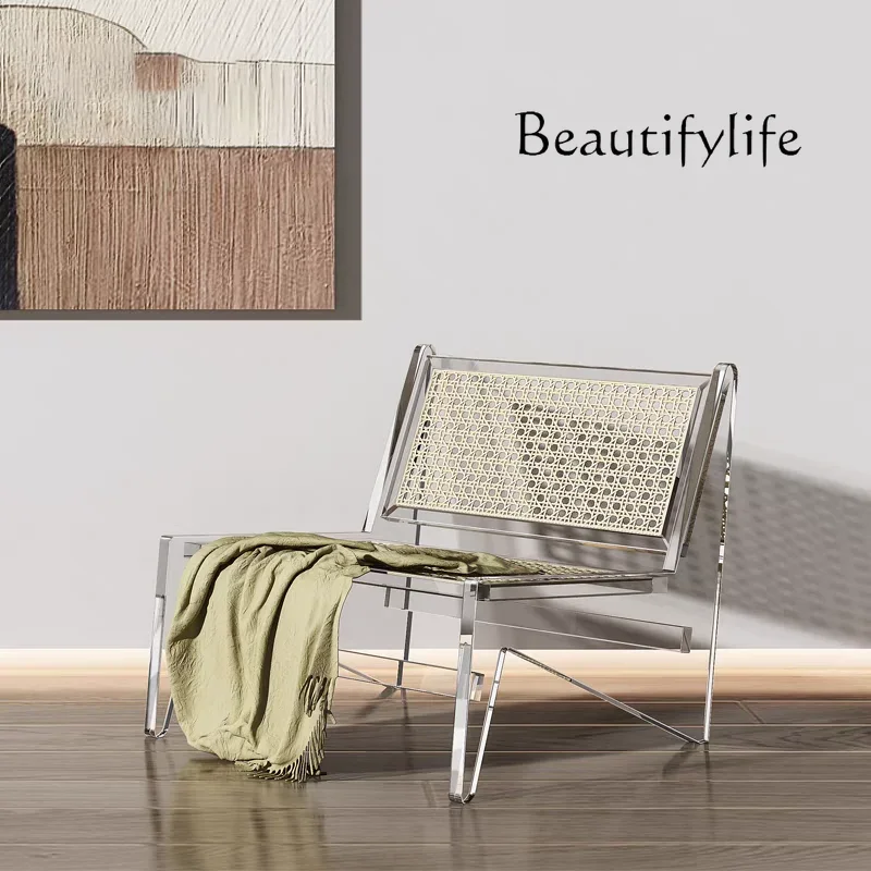 

Acrylic sofa chair designer living room special-shaped single crochet rattan casual lazy fashion high-end