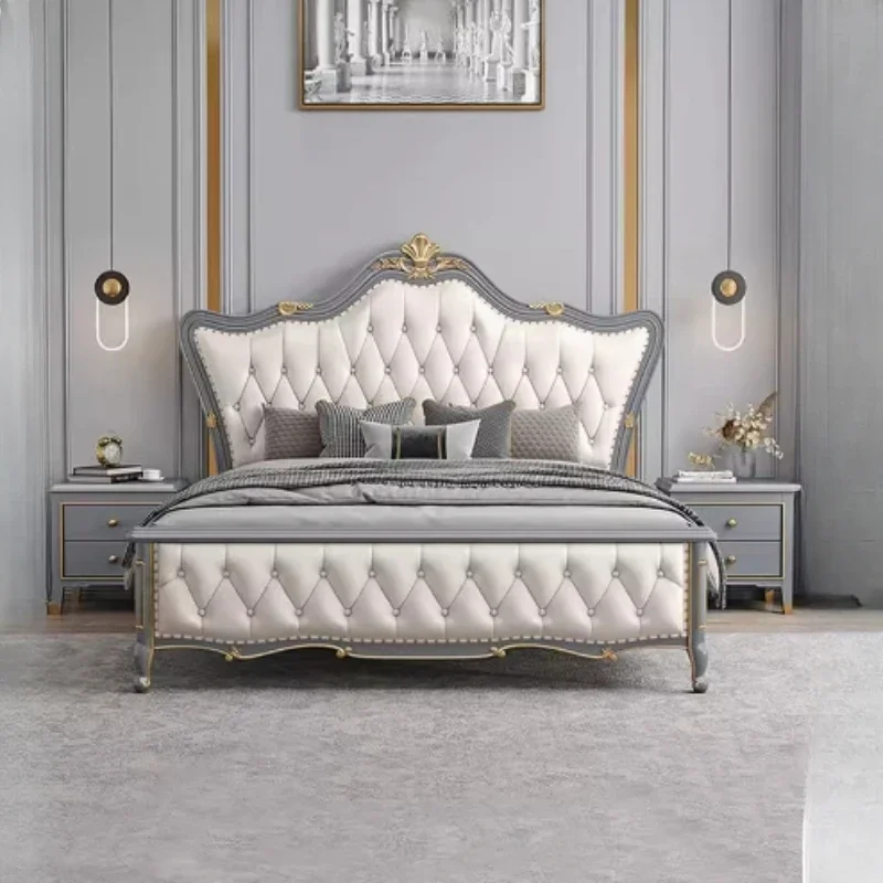 

King Size Queen Double Bed Frame Living Room King Size Luxury Double Bed Unique Modern Letto Matrimoniale Bedroom Furniture