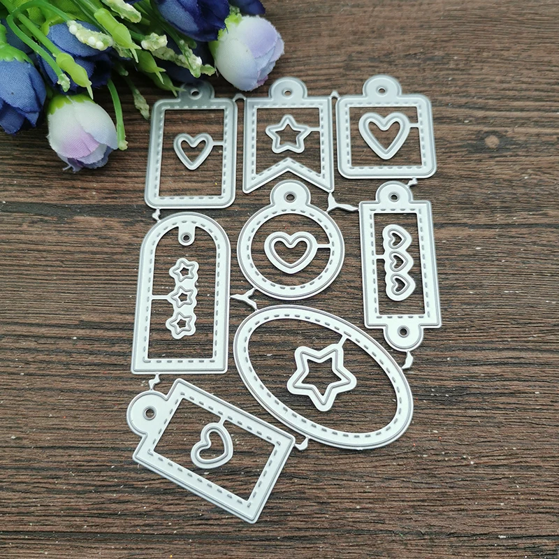 Cards Label Tags Metal Cutting Dies For DIY Scrapbooking Album Embossing Paper Cards Decorative Crafts