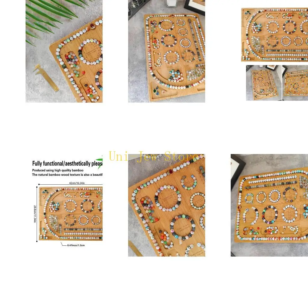 

40 ГБ Многофункциональная деревянная доска для ювелирных изделий, доска для бисероплетения, браслет ручной работы, органайзер