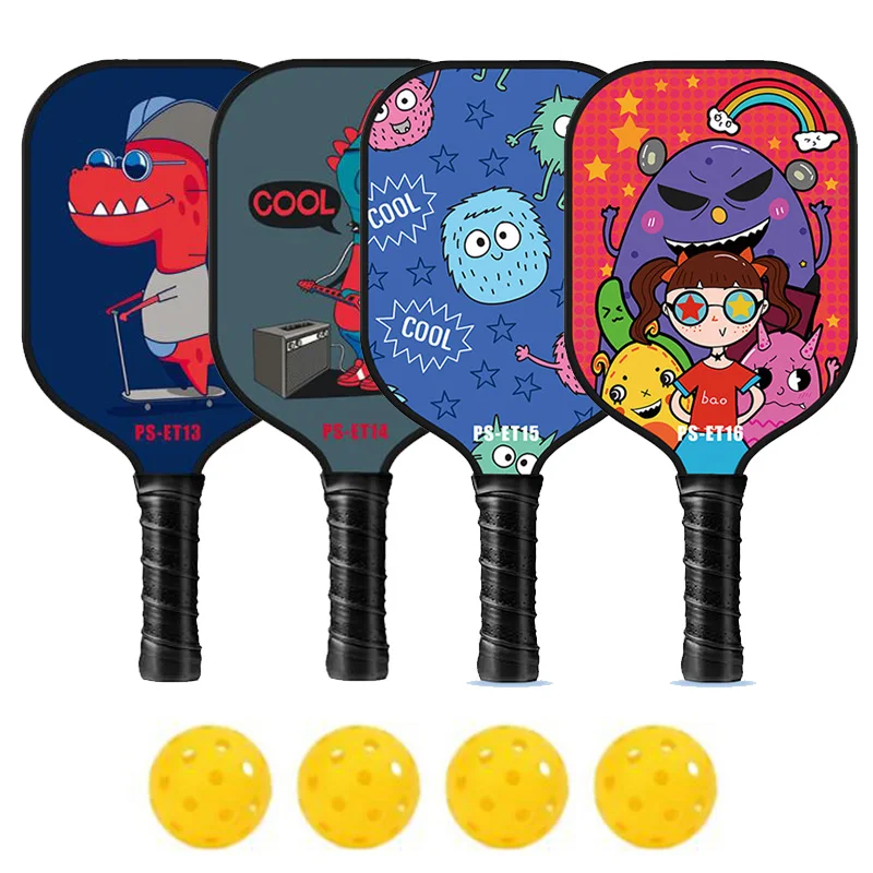

Kids Pickleball Paddle Cartoon Print Glass Fiber Children Pickleball Racket Youth Pickleball Rackets Junior Teens Rackets Gifts
