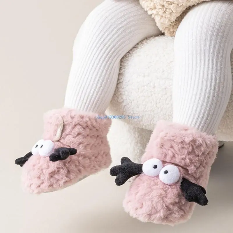 أحذية شتوية K9FF أحذية صوفية جميلة للجنسين للرضع تضمن الراحة والأناقة #6