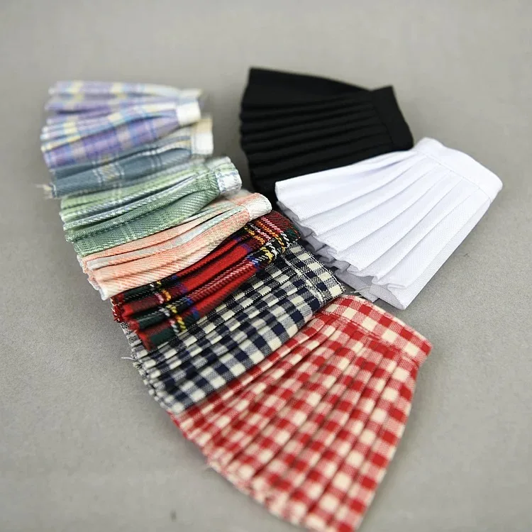 30cm Fashion Doll Clothes College Style Pleated Skirt JK Short Dress Suitable For 1/6 BJD Doll Xinyi FR Supermodel Peach Blythe