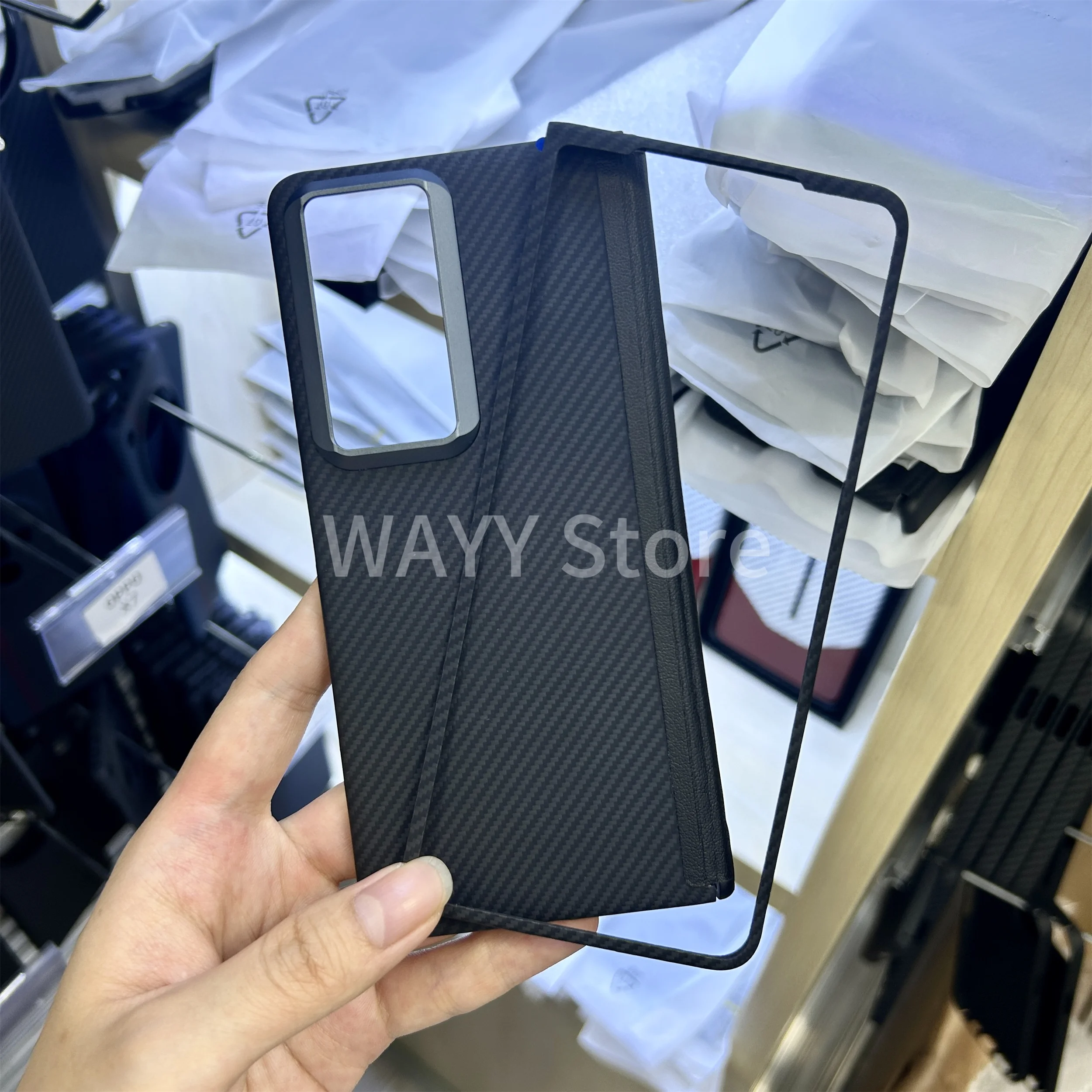 

Real carbon Case For Honor magic V2 Kevlar Magsafe phone case luxury carbon fiber ultra-light ultra-thin Support MagSafe Charges