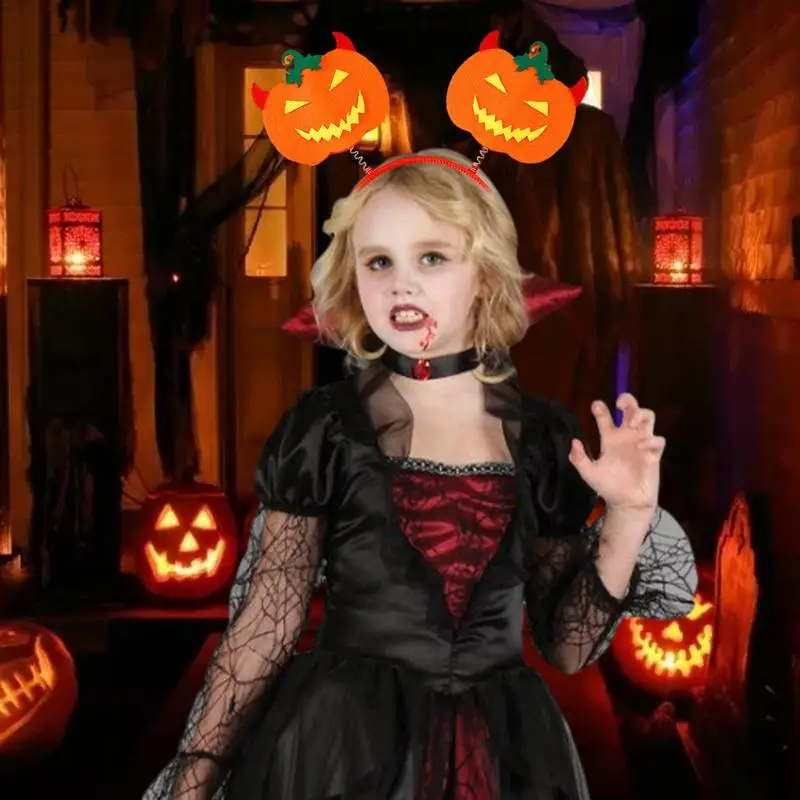 ฟักทองฮาโลวีนค้างคาวแม่มดแมว Ghost Hairbands ตลกผม Hoop วงผมคลาสสิกเด็กเทศกาล Headdress