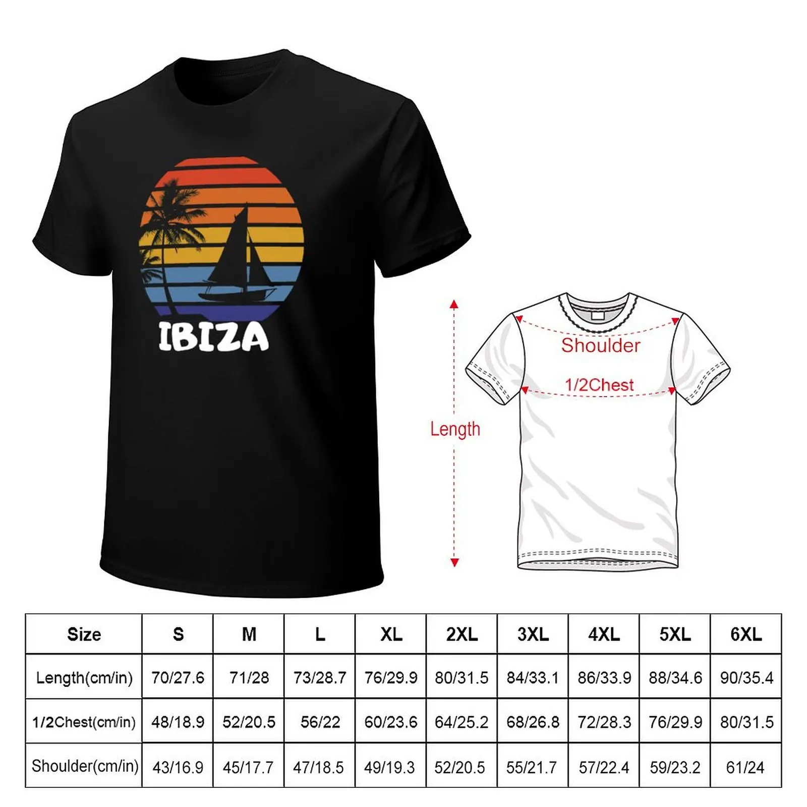 IBIZA SUMMER sailingboat T-shirt new edition blacks customs tops mens champion t shirts