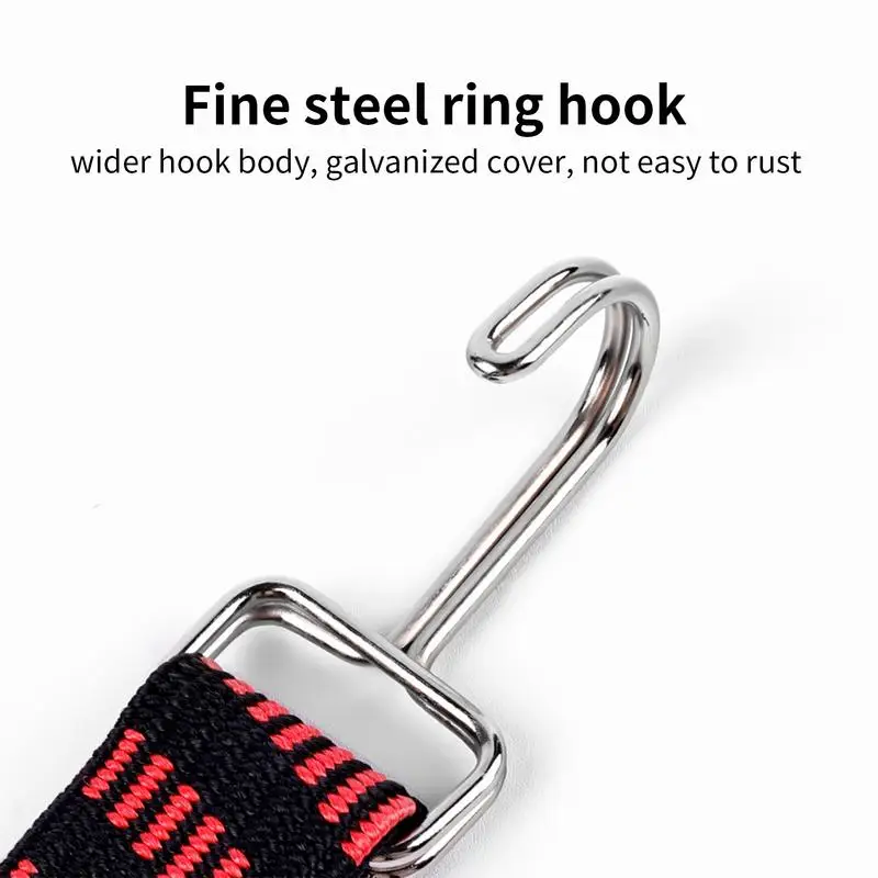 Sangle de vélo élastique de 39.37 pouces, corde élastique extérieure Extra forte avec crochets, équipement de moto et de sports motorisés pour le Camping