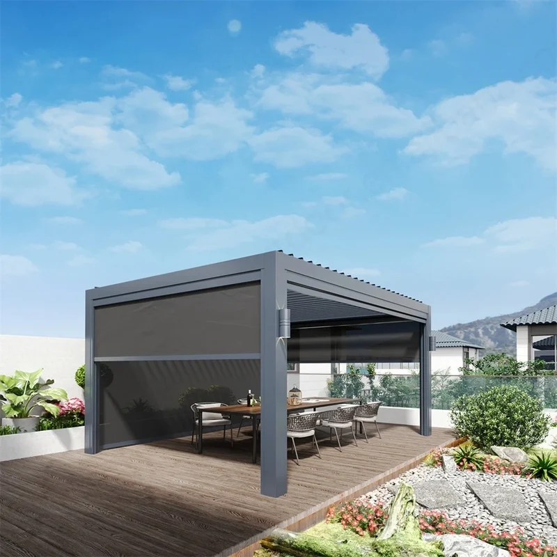 Weleadalu Pergola System Kits Aluminum Louver Roof Patio Terrace Gazebo Garden Balcony OEM Pergola Roof