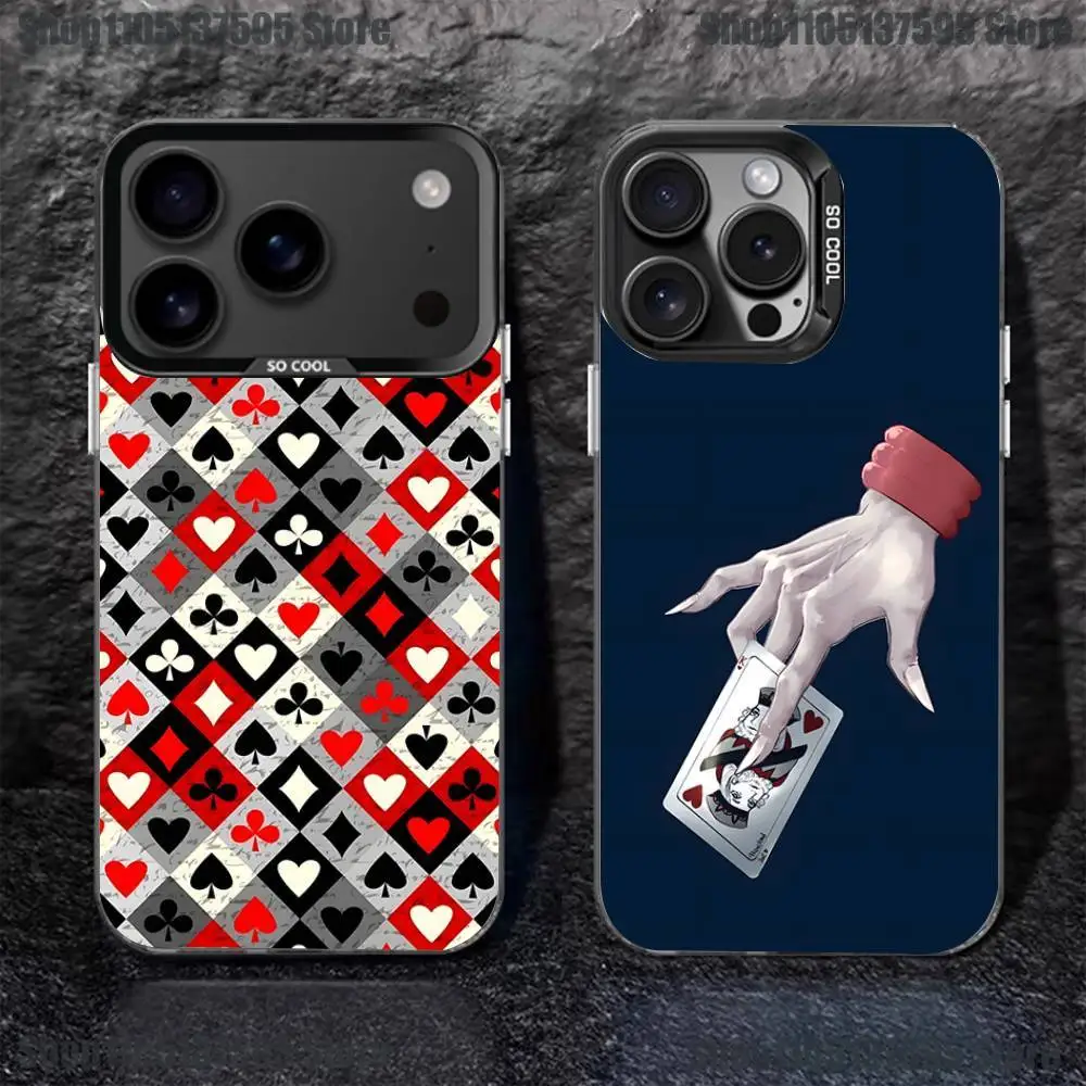 

Ace of Spades Poker Phone Case For iPhone 17,16,15,14,13,12,11,Pro,XS,Max,Plus,Mini,SE4,E Black Matte Shockproof Cover