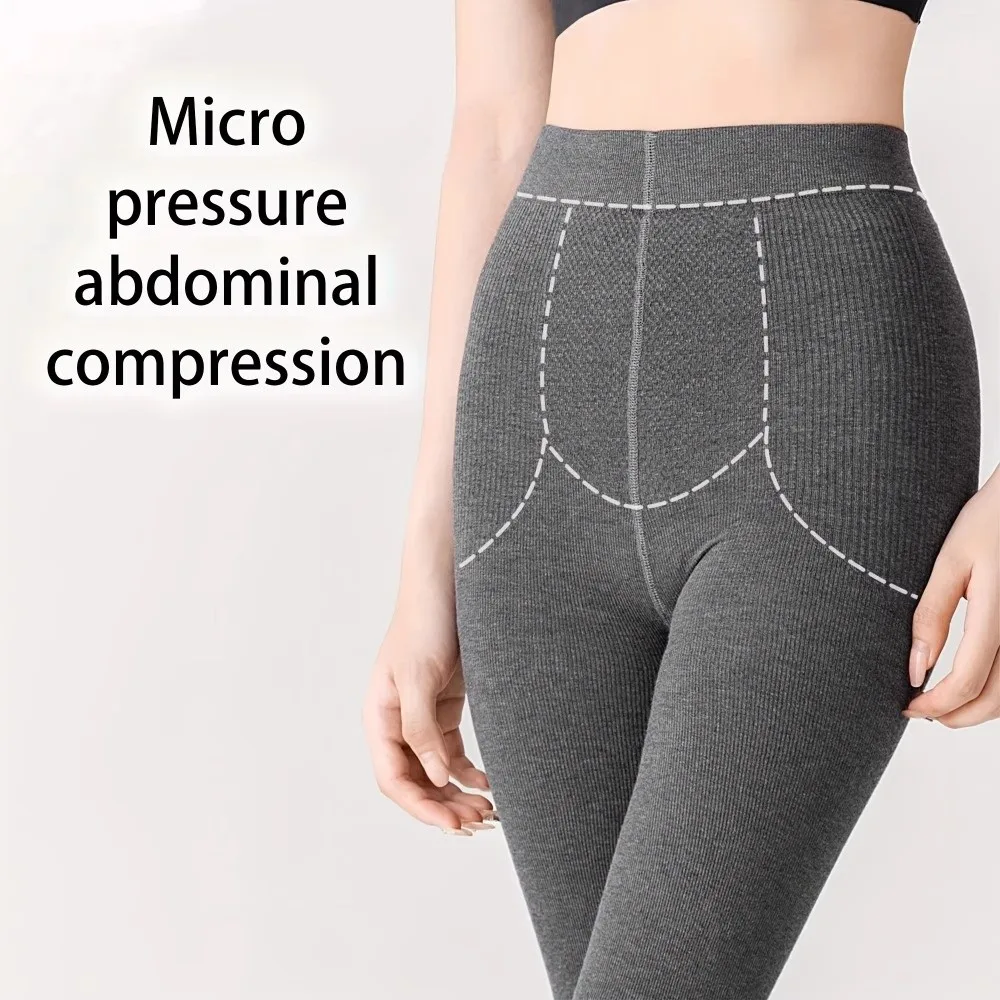 Baumwolle, elastisch, hohe Taille, warme Druckstrumpfhose, hochdichter Strick, atmungsaktive Strümpfe, maschinenwaschbar, dehnbare Leggings, Frühling