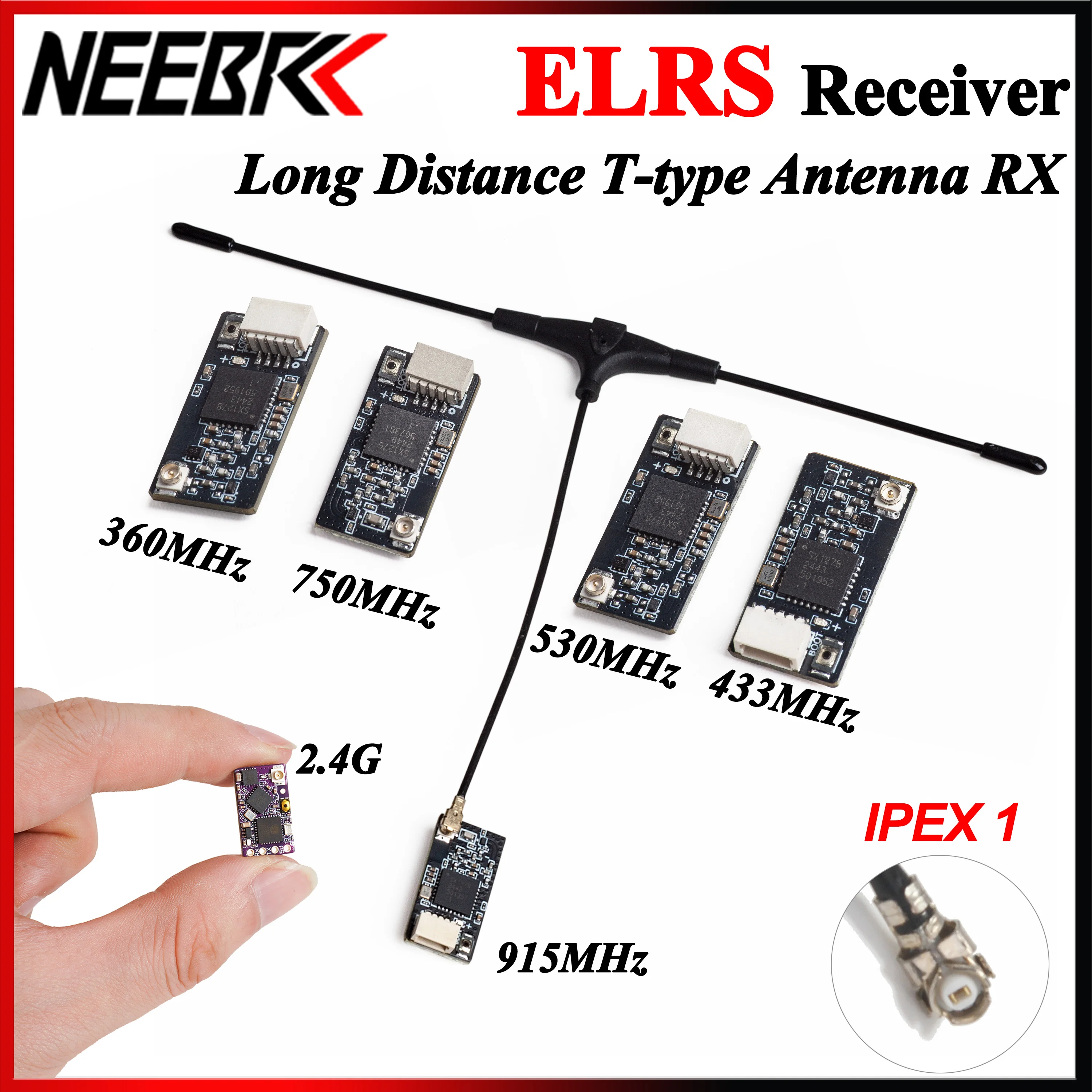 NEEBRC ELRS 2.4G 915Mhz 360Mhz 433MHz 530MHz 750Mhz RX Long Range ExpressLRS Receiver for FPV Long Range Drone Quadcopter DIY