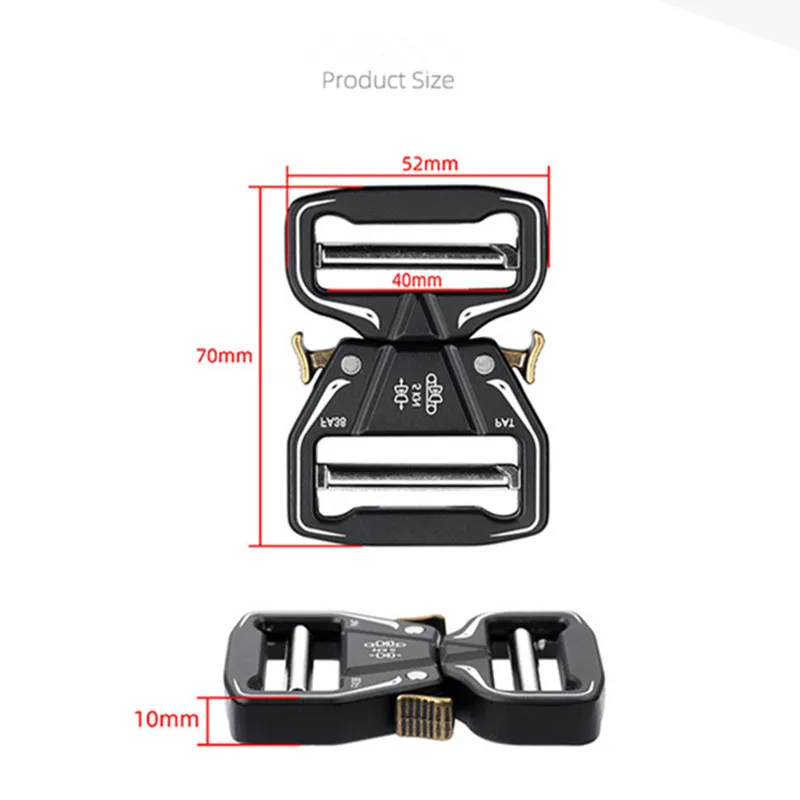 39mmQuick Release Tactical Buckle Set Automatic Metal Male Belt Buckle Zinc Clip Adjustable Men Buckl For Belt DIY  Accessories