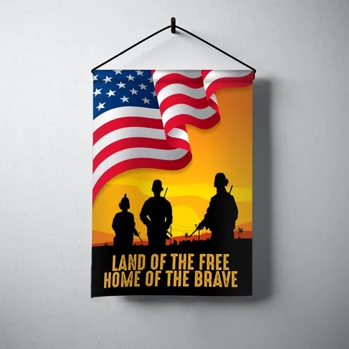 Land Of The Free Home Of The Brave American Double-sided Flag VVL YYX EEZ