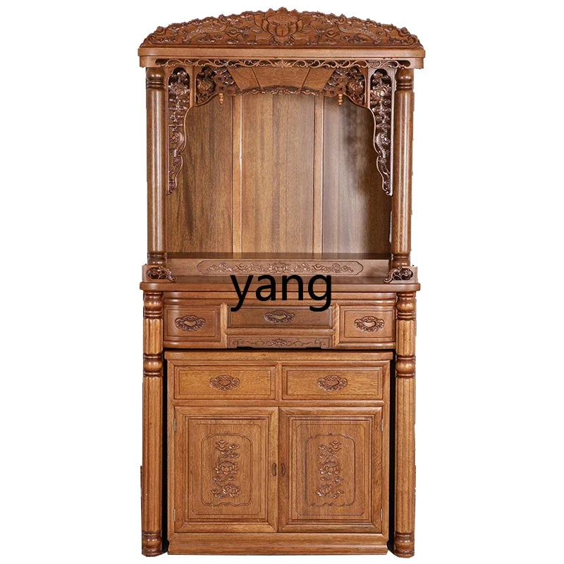 XYY solid wood new Chinese Buddhist niche vertical cabinet Buddhist cabinet serving table Shentai serving table Shentai cabinet