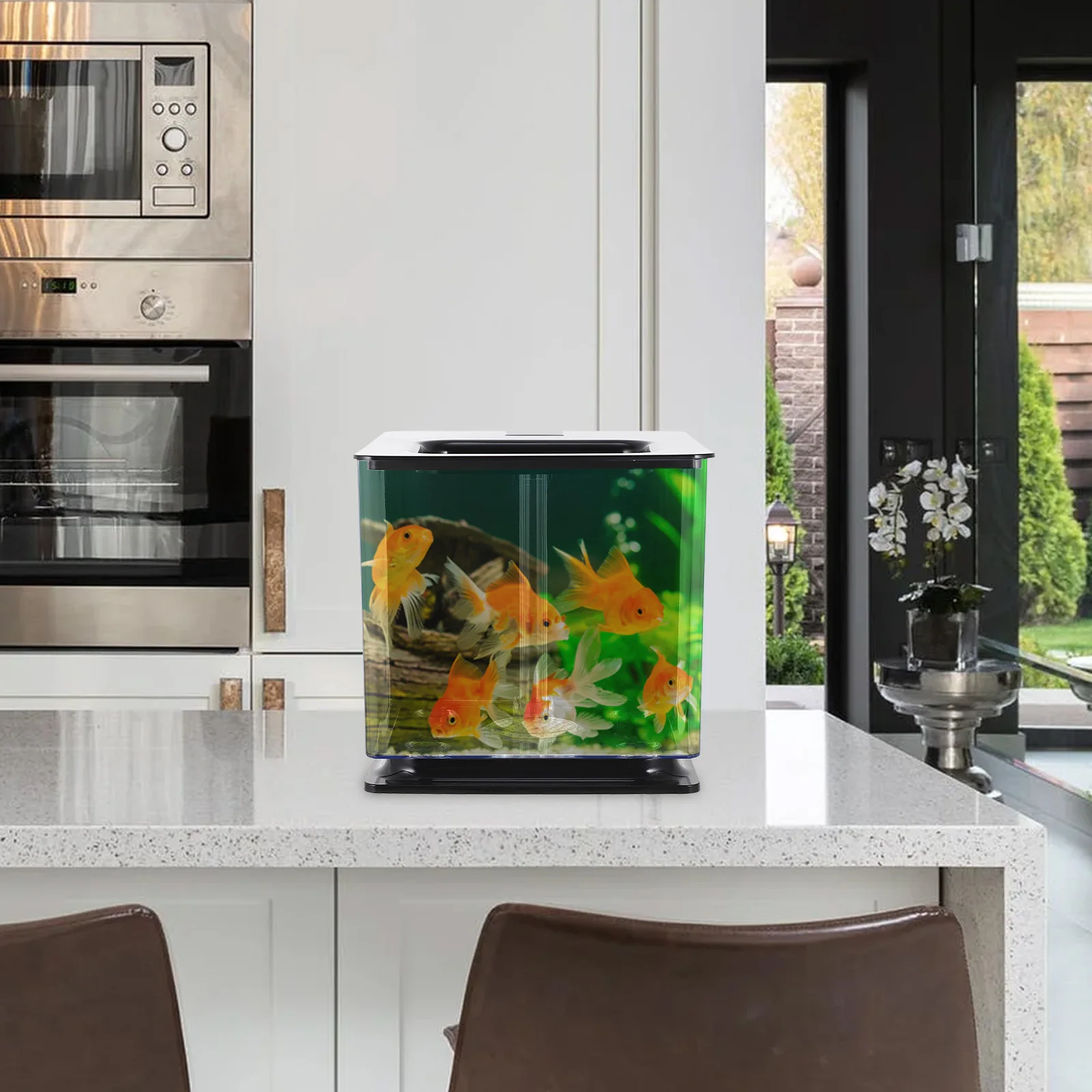 

Self-Cleaning Tank Transparent Acrylic Desktop Aquarium For Small Fish Fry Hatching Fish Rearing Container Water Changing Tank