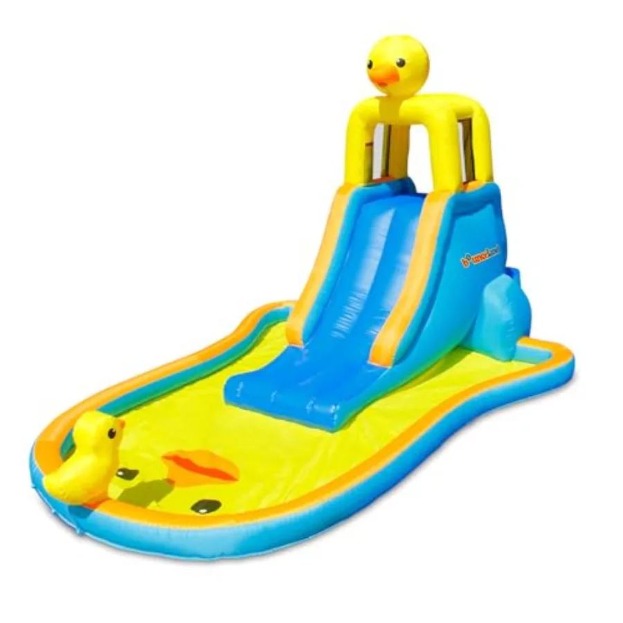 

Водная горка Ducky Splash 16,2 футов (длина) x 10 футов (ширина) x 8,6 футов (высота) с бассейном, мощный вентилятор UL в комплекте, безопасный спуск с горки Rubber Ducky Water Spray