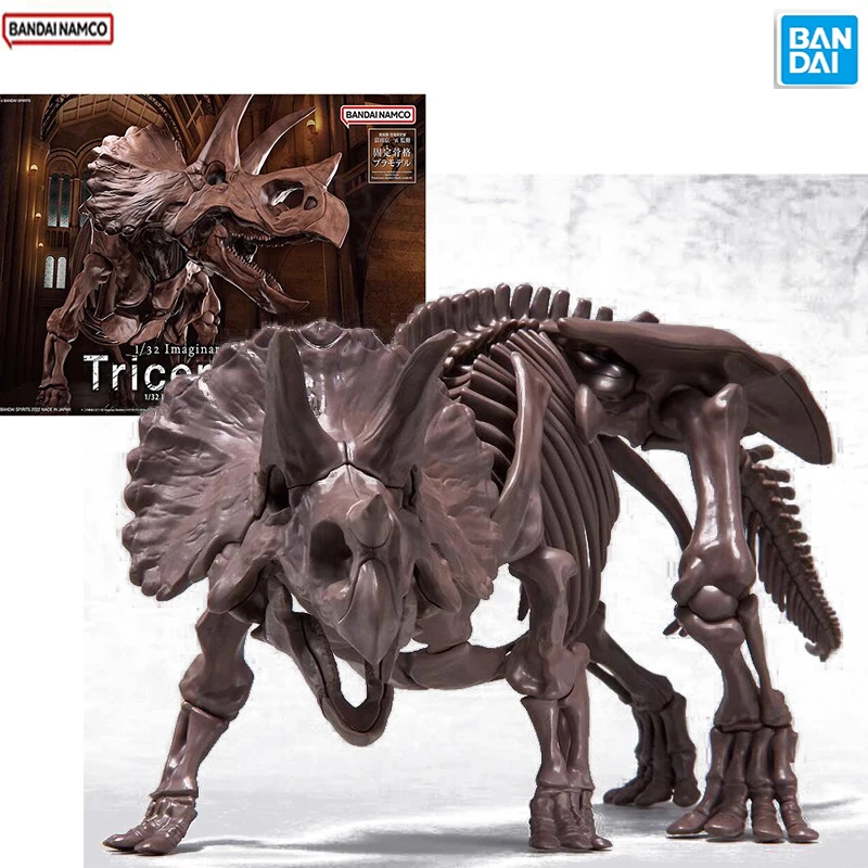 

Original in stock Bandai 1/32 fossil Triceratops skeleton Jurassic simulated dinosaur fossil ornament model toy children's gift