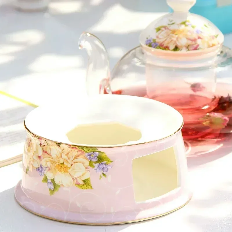 English British Afternoon Tea set for Home Office Cafe High-Grade Porcelain Tea Cup Saucer Spoon Glass Teapot Teaware set Gift