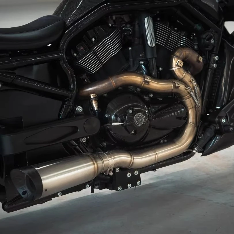 Customizable Stainless Steel/Titanium Alloy Exhaust V-Rod 2007-2017 Motorcycle Retrofit/Upgrade Accessory New 1 Year 5