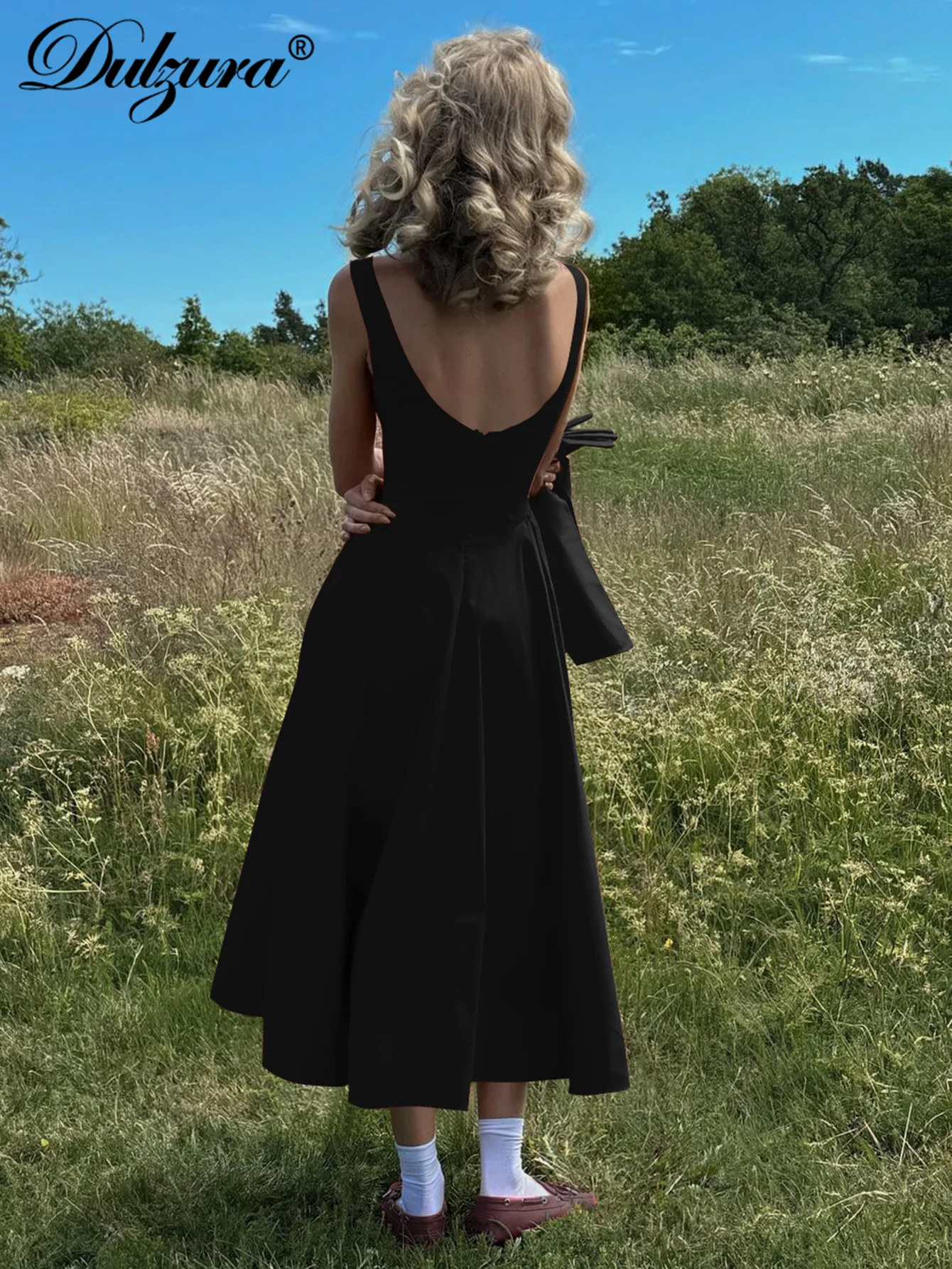 Robe mi-longue tactique Zura O-Neck FibZipper A-Line, tenue décontractée élégante, monochromatique, sexy, streetwear de club de fête, automne, hiver