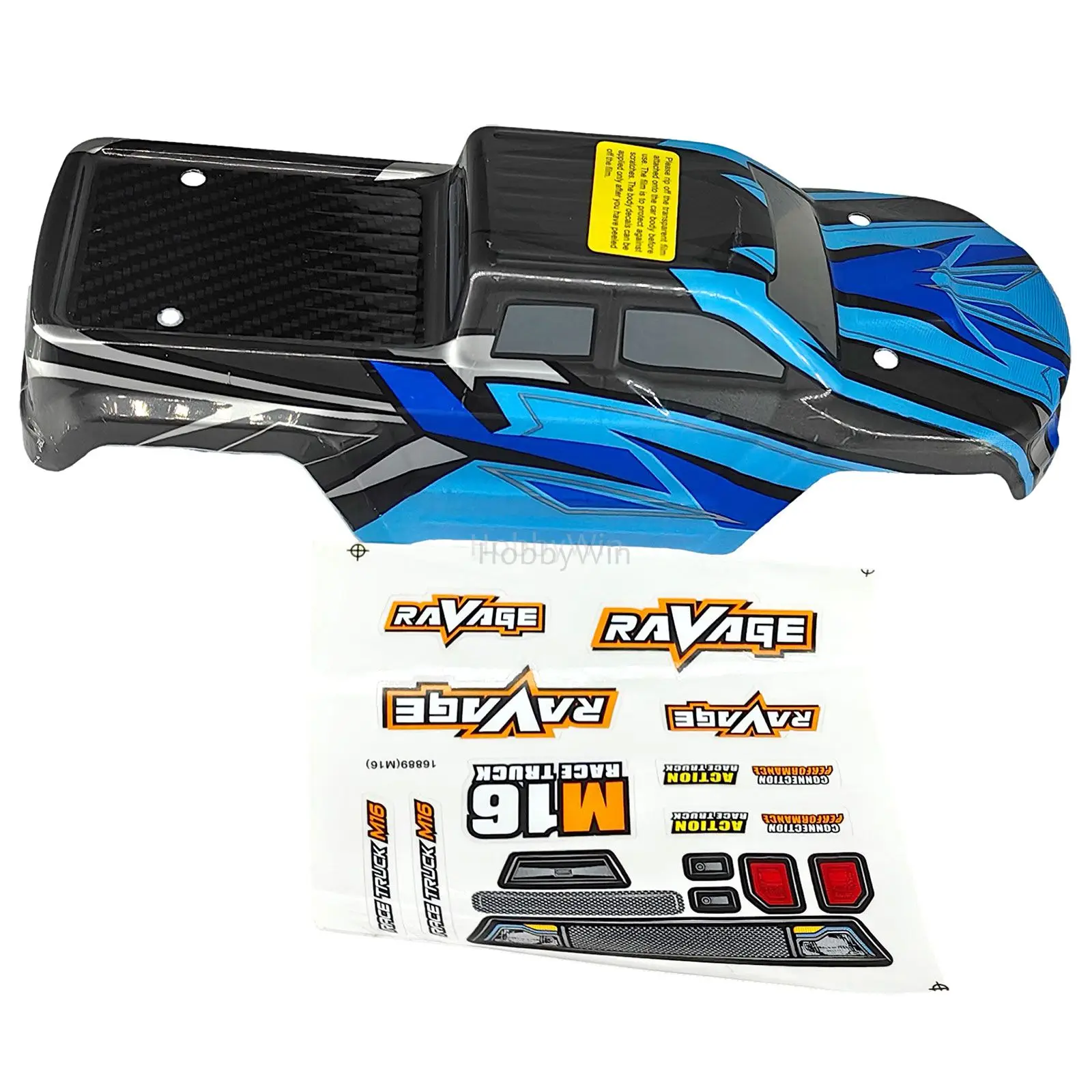 HBX part M16040 Truck Body Blue +Decal for Haiboxing 1/16 brushed RC Truck 16889
