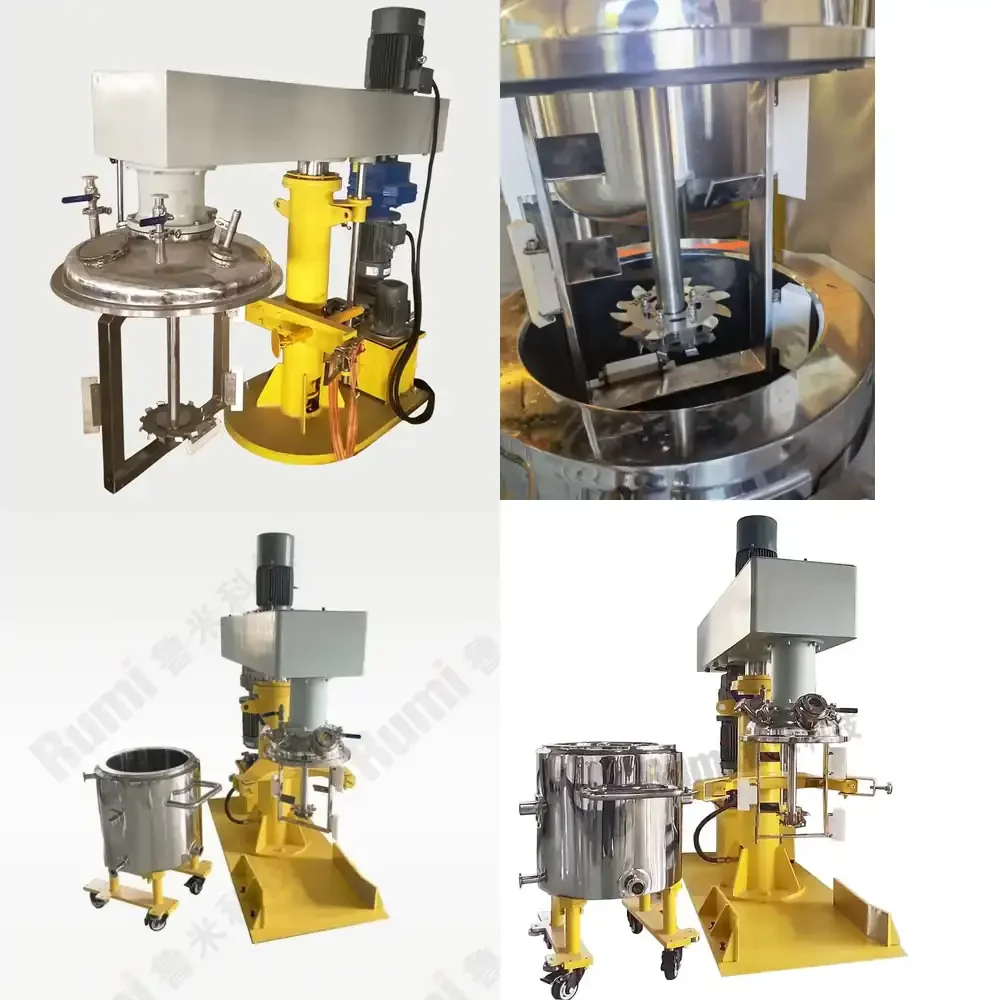 Low Cost Small Volume Electric Lift Type Lab Frame Mixer Lab Vacuum Mixing Equipment With Adjustable Speed