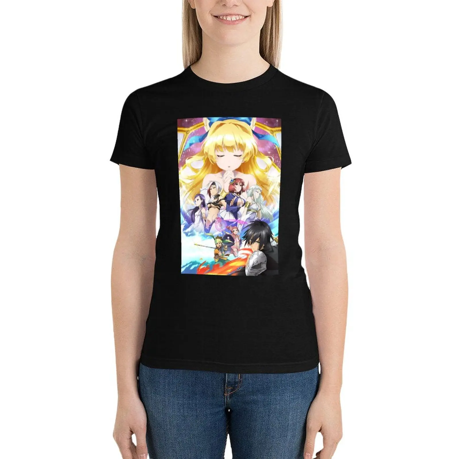 Cautious Hero: The Hero Is Overpoweredposter T-Shirt lady clothes anime clothes Blouse cute clothes Women's tops