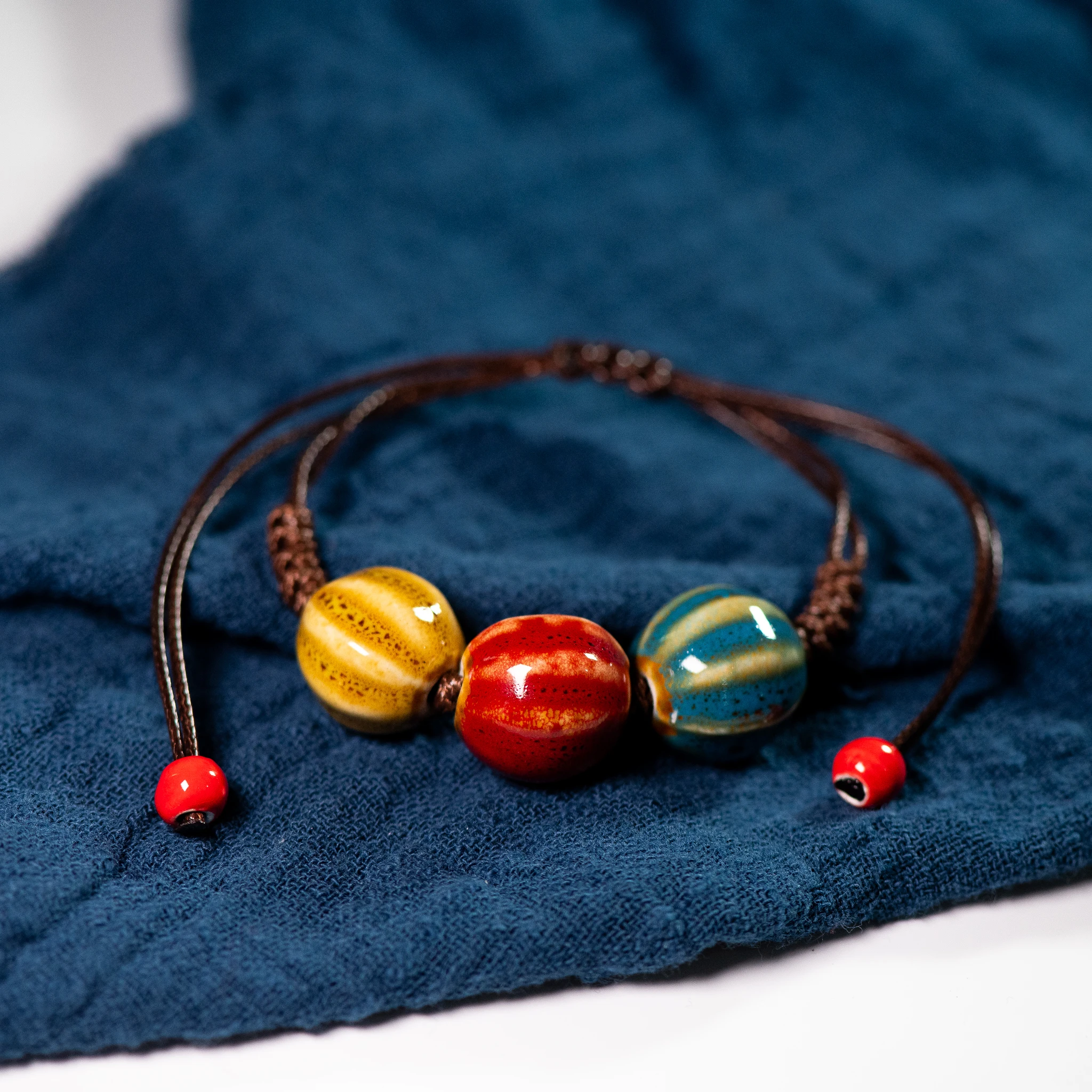 Handmade Ceramic Beads Bracelet for Women, Fashion Charm, Return to the Forces, Jewelry Gift, #1253