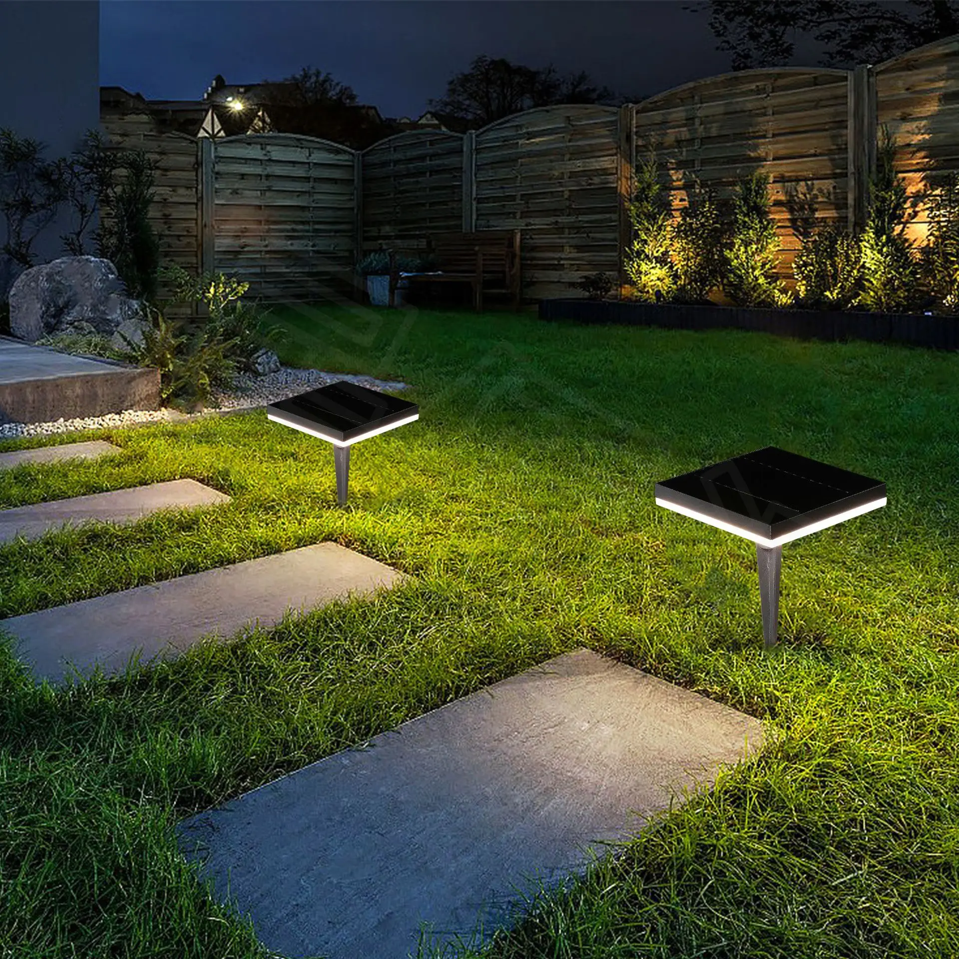 Imagem -04 - Impermeável Solar Outdoor Wall Lights Garden Cube Design Sensor de Luz Solar Pátio Varanda Luz de Vedação Ip65 10w 3000k