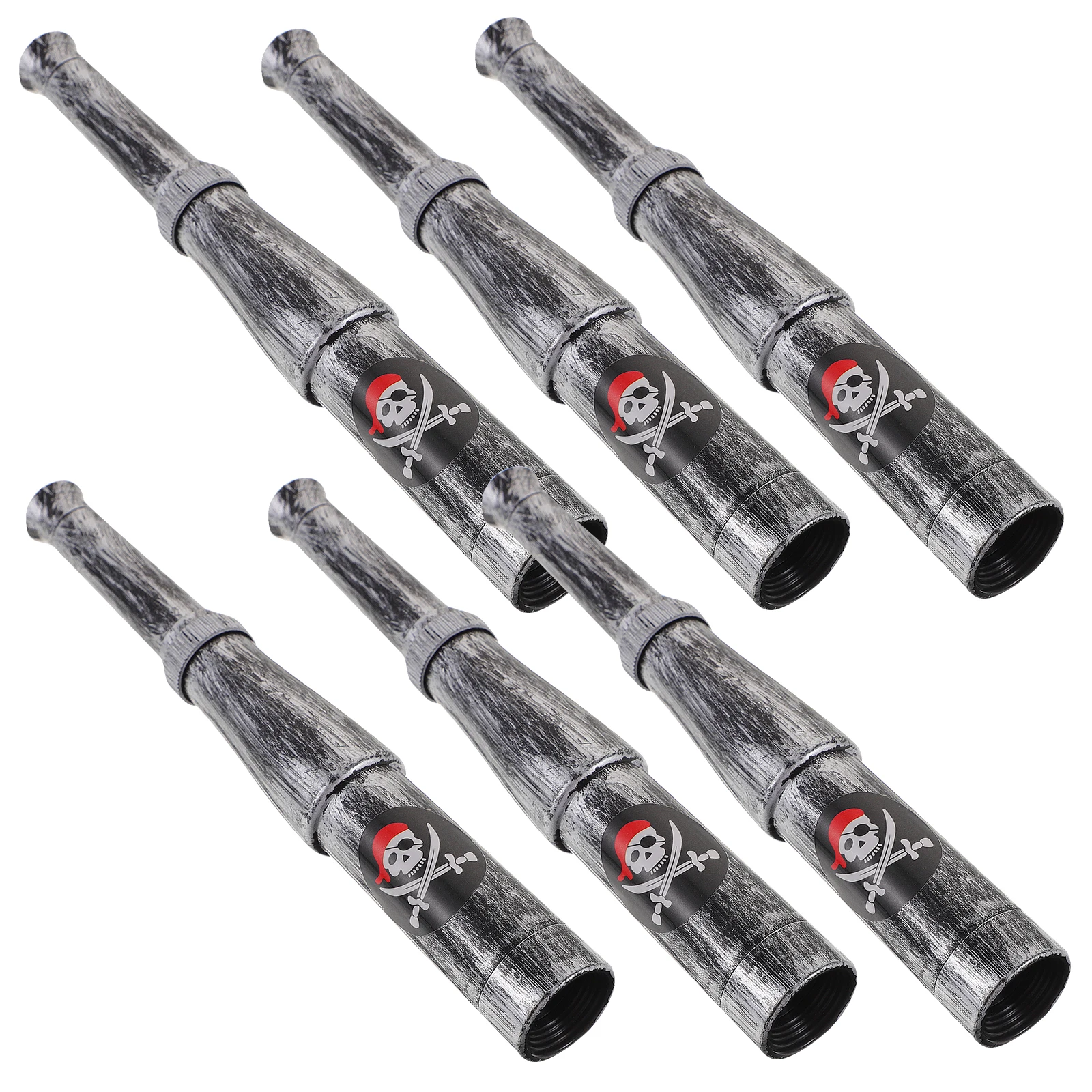 

6 Pcs Pirate Telescope Toys Affordable Props Educational Kids Party Plastic Accessories Curiosity